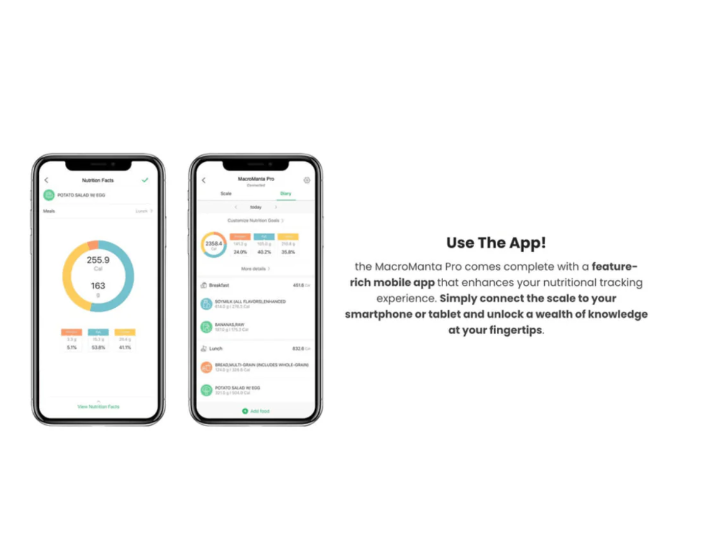 MacroSense™ Smart Nutrition Scale